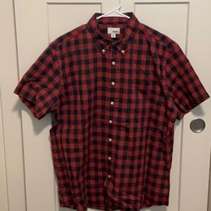 Sonoma Red and Black Casual Button Down Shirt